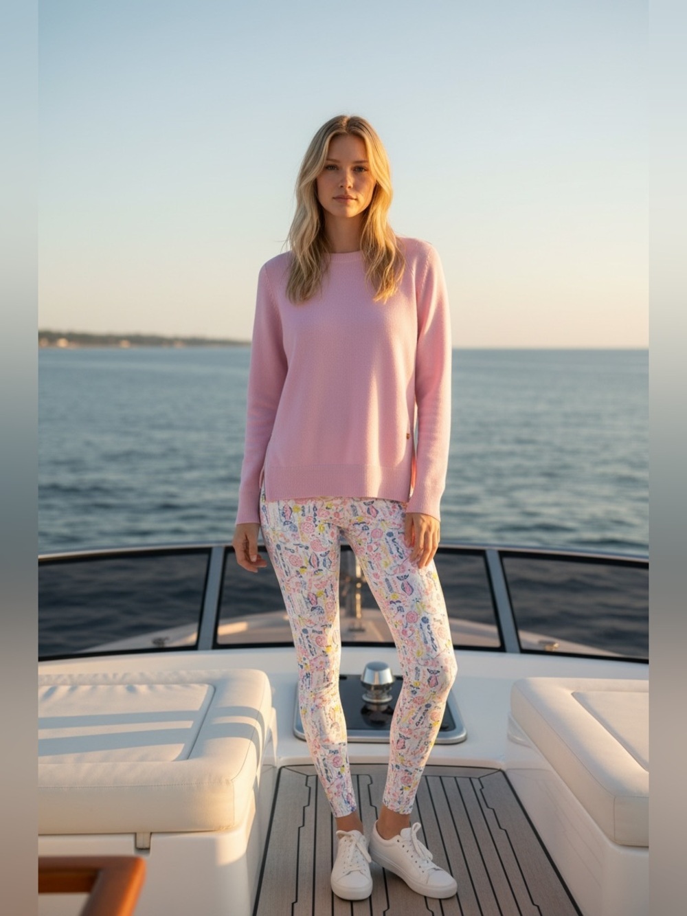 🌸Lilly Pulitzer|Luxletic|Beach Comber Terry Crewneck Sweatshirt Pink|Small
